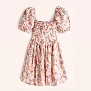 Abercrombie & Fitch Smocked Floral Bodice Mini Dress